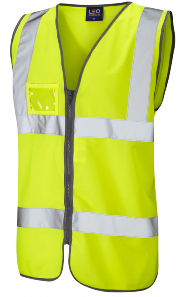 High Visibility Yellow Vest with ID Pocket